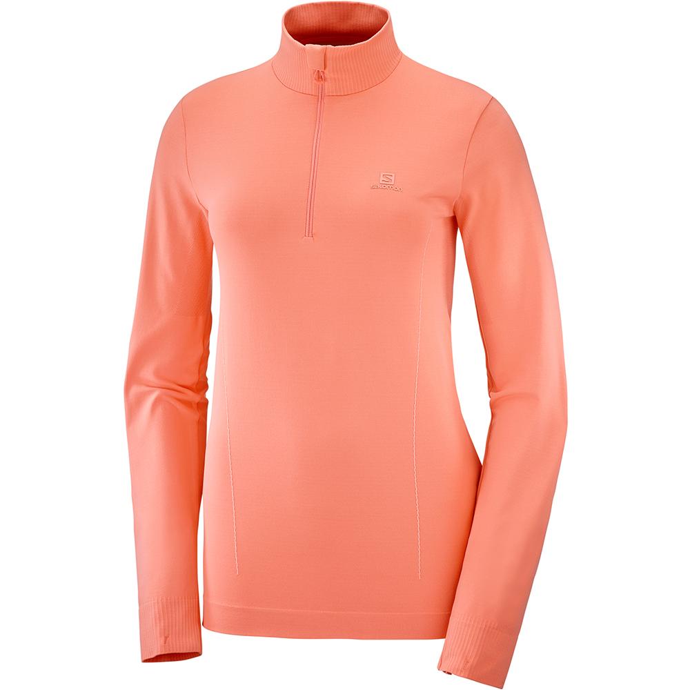 Salomon Mellemlag Dame Koral - COMET SEAMLESS HALF ZIP W (KGPAY-4351)